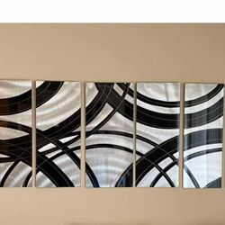 Contemporary 7 Piece Metal Frame Wall Decor