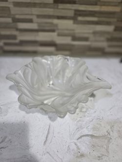 Frosted glass decorative bowl