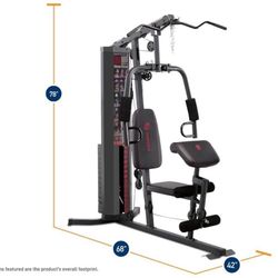 Marcy Multifunction Steel Home Gym 150lb Weight Stack Machine                    PREMIUM STEEL CONSTRUCTION – This home gym system is made with heavy-