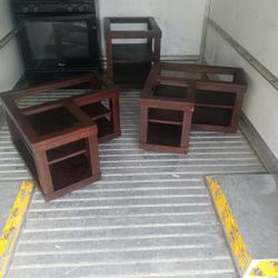 Two End Tables With Wheels One End Table 