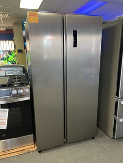 Element stainless steel side by side refrigerator
