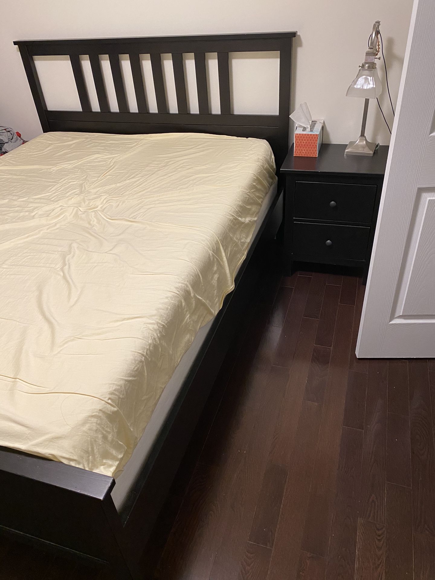 Queen size IKEA bed frame + mattress and boxing!