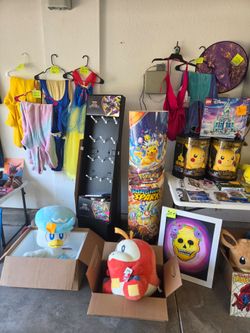 Storage sale, 8am to 7pm Today Vintage Toys, Games, Pokémon Signs, Sportscards.