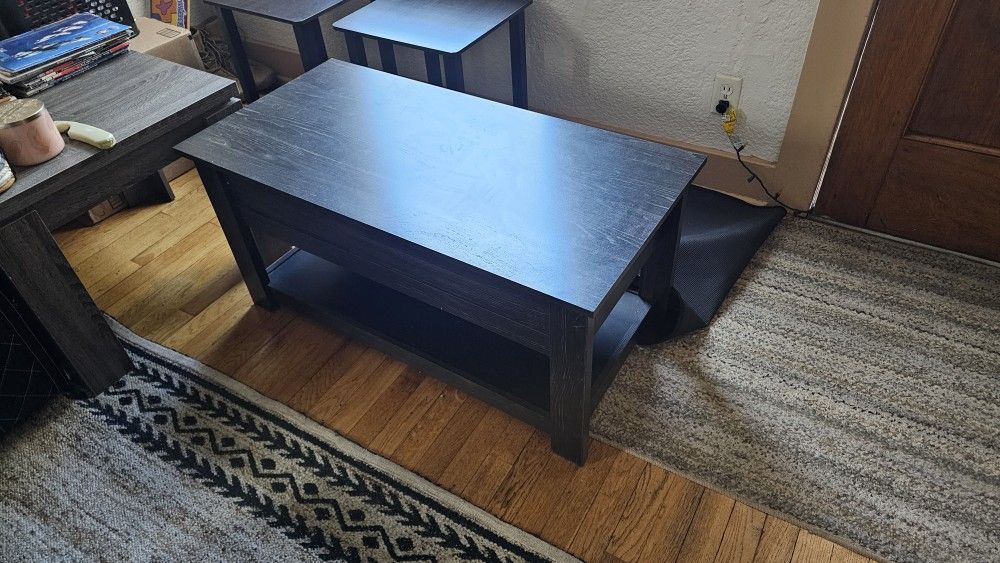 Espresso Black Coffee Table Set