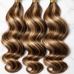 Honey blonde (ombré Highlight) BODYWAVE Bundles