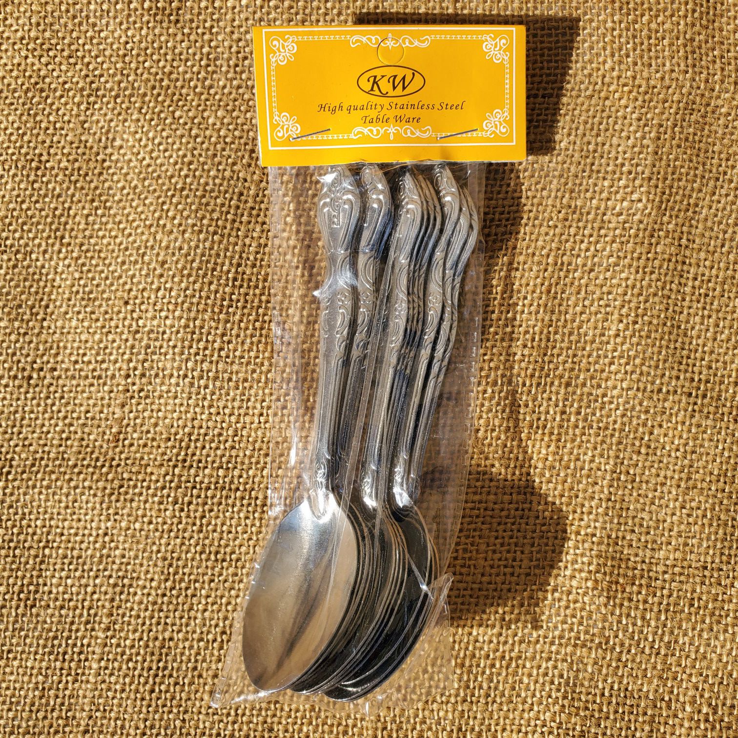 NEW (12) Stainless steel dessert spoons