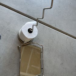 Toilet Paper Holder And Vanity Mirror $8