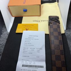 Louie Vuitton Damier Print Belt NEW