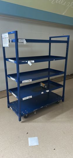 Cart on wheels with 4 shelf