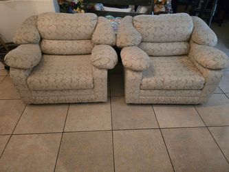 Pair of Comfy Oversized Armchairs
