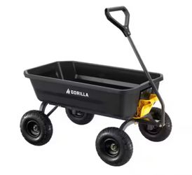 4 cu. ft. Patented Poly Dumping Garden Cart, 600 lbs. Capacity, 35 in. x 22 in. x 8 in. Bed, 10 in. Pneumatic Tires