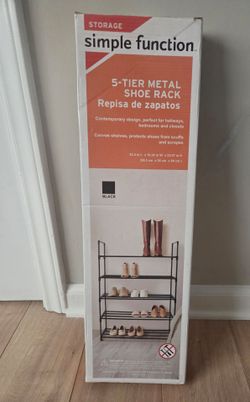 Simple Function 5-Tier Metal Shoe Rack