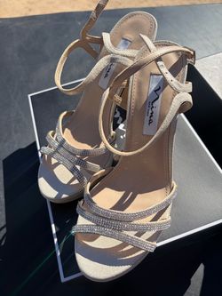 Nina New York Rhinestone Strappy Heeled Sandals