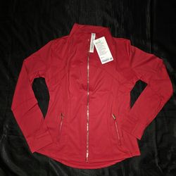 Lululemon Define Jacket Luon, Red W/ Gold Zippers, Sizes 8 & 10