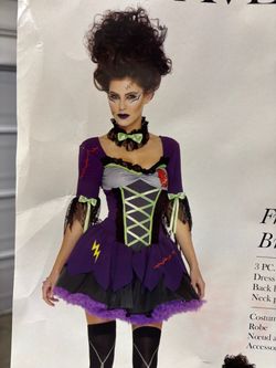 New, Adult Women’s Bride Of Frankenstein Costume size XS