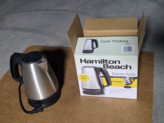 Hamilton Beach Electric Kettle (Silver / Black) - Fast Boiling!
