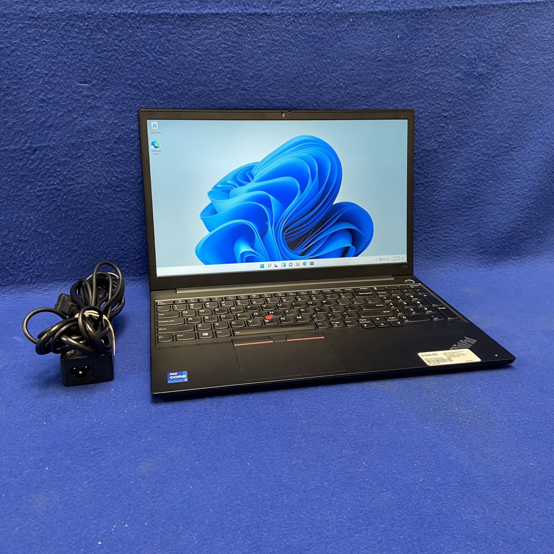 Lenovo ThinkPad E15 Gen 2 I7, 16GB Ram, 256GB SSD, Windows 11 Pro Laptop W/ Charger 11046202