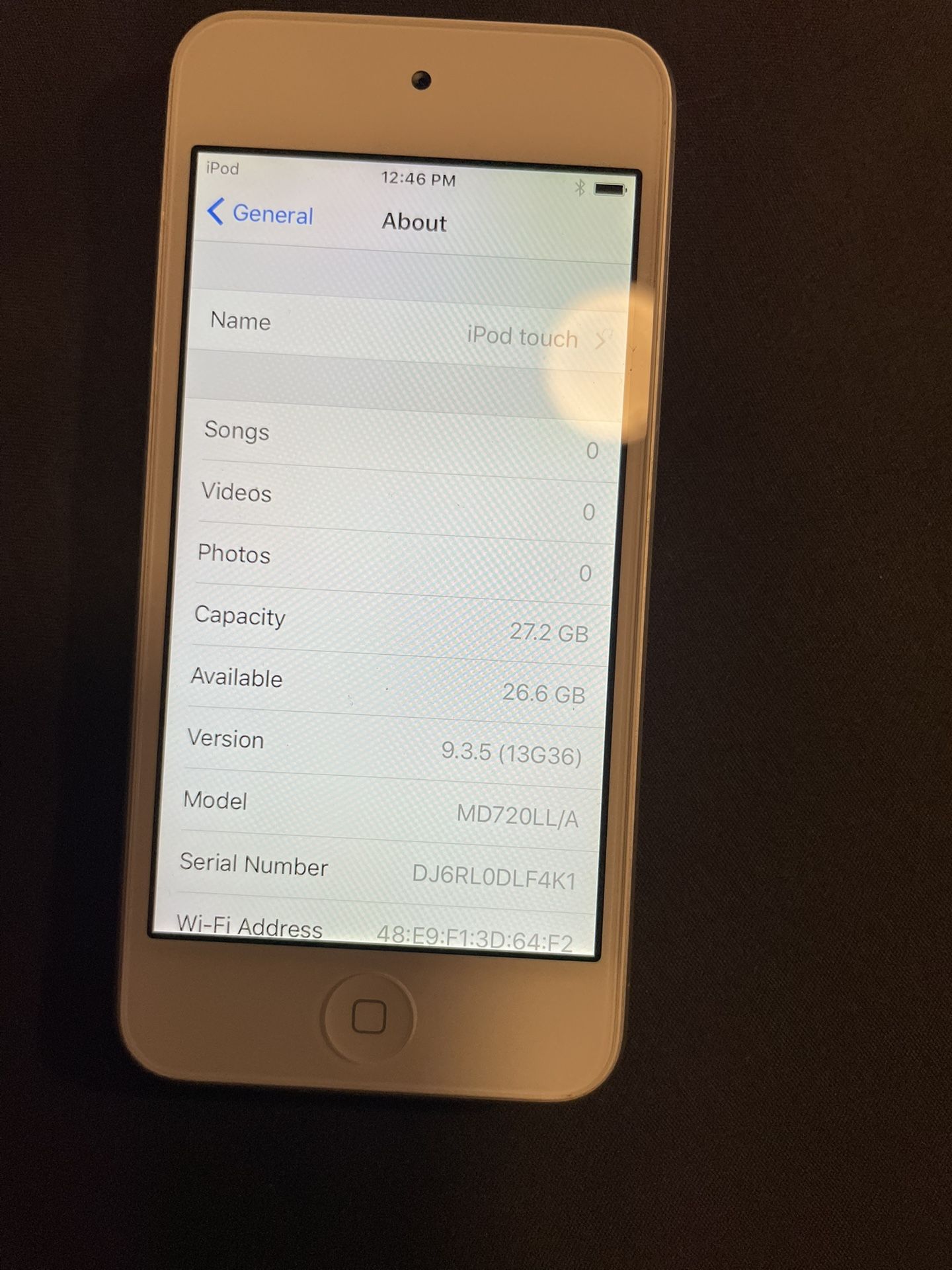 iPod Touch 5th Gen 30 Gig White