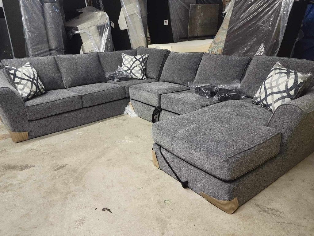 New Slate Gray Sectional $895