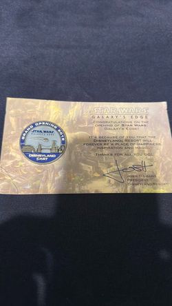 Star Wars Galaxy's Edge Grand Opening Cast Member Coin