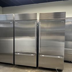 Sub Zero 72”Wide Built In Bottom Freezer Refrigerators Set 