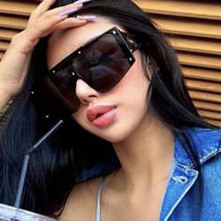 Women’s Oversized Square Sunglasses Lense Eyewear 