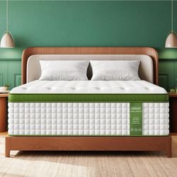 BedStory Extra Firm King Mattress 14 Inch, Hotel Collection Hybrid Mattresses with Zoned Lumbar Support, Extra Back & Hip Support
