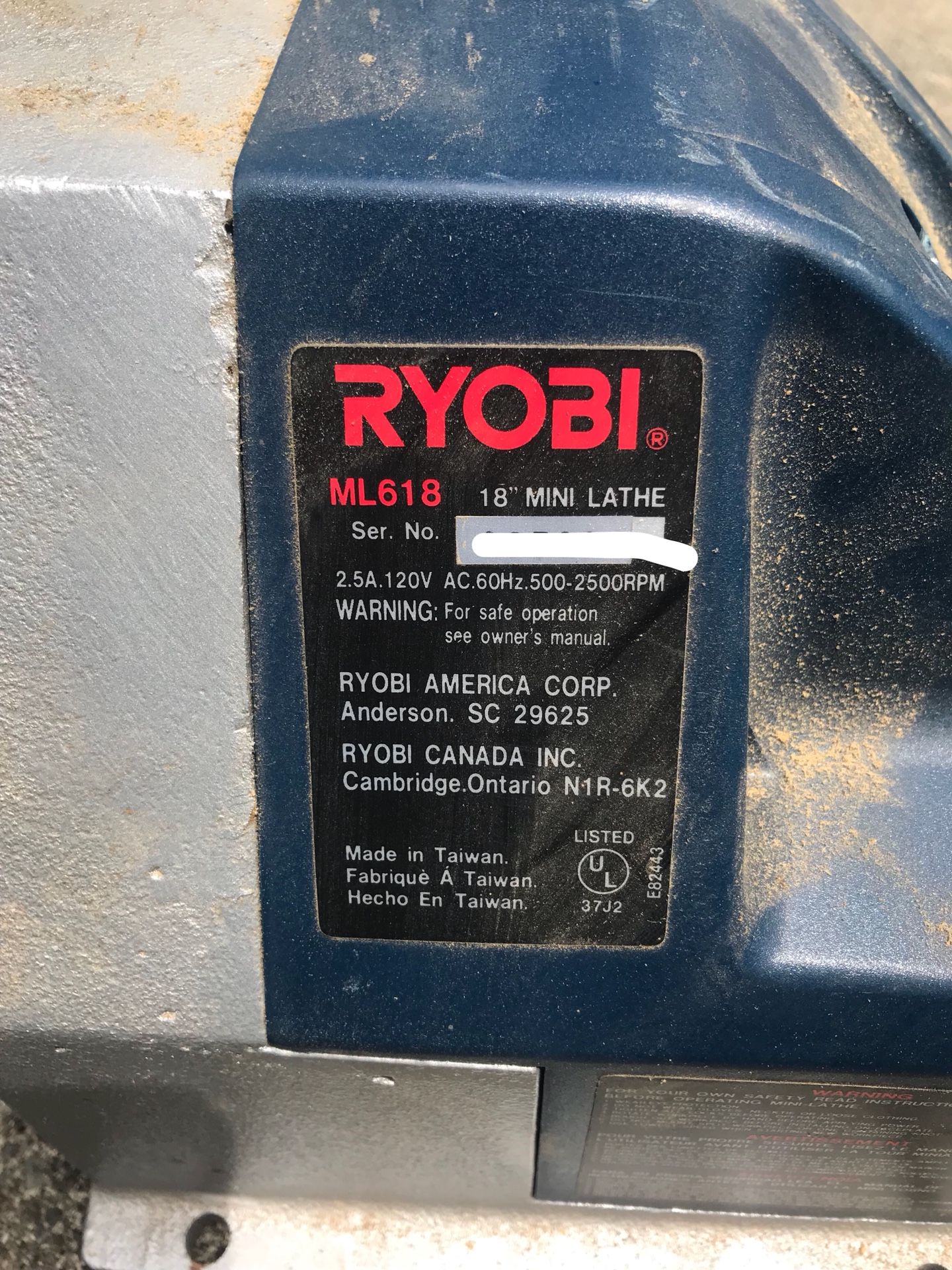 Ryobi 18 on sale mini lathe