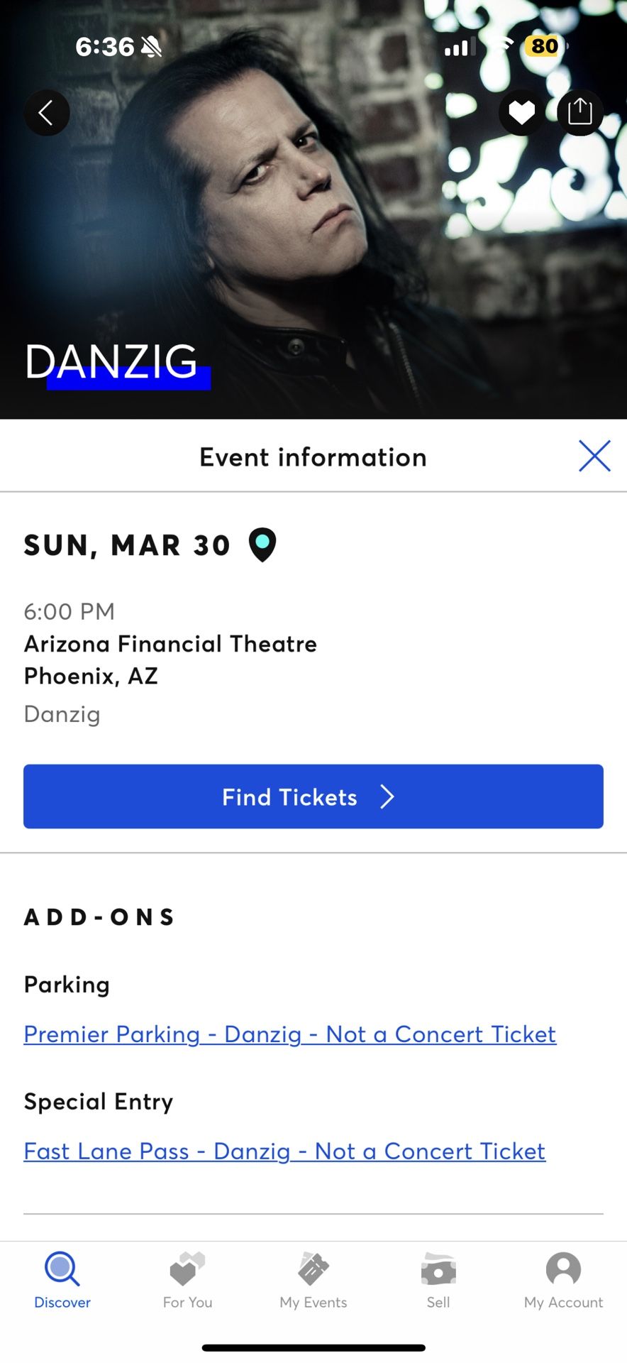 Danzig Concert Tickets