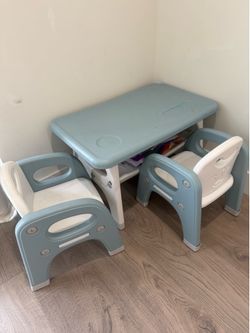 Table and two chairs