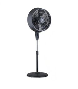 Newair 18 in. 3-Speed Wide-Angle Oscillating Outdoor Misting Fan and Pedestal Fan for Cool Down 500 sq. ft. - Black