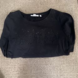 Chico’s 3/4 Length Black Sequined