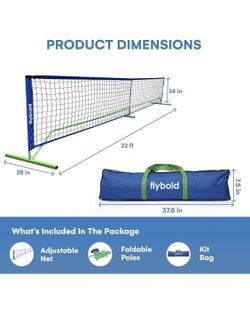 Flybold Pickleball Net Set With New Set Of Paddles And Balls