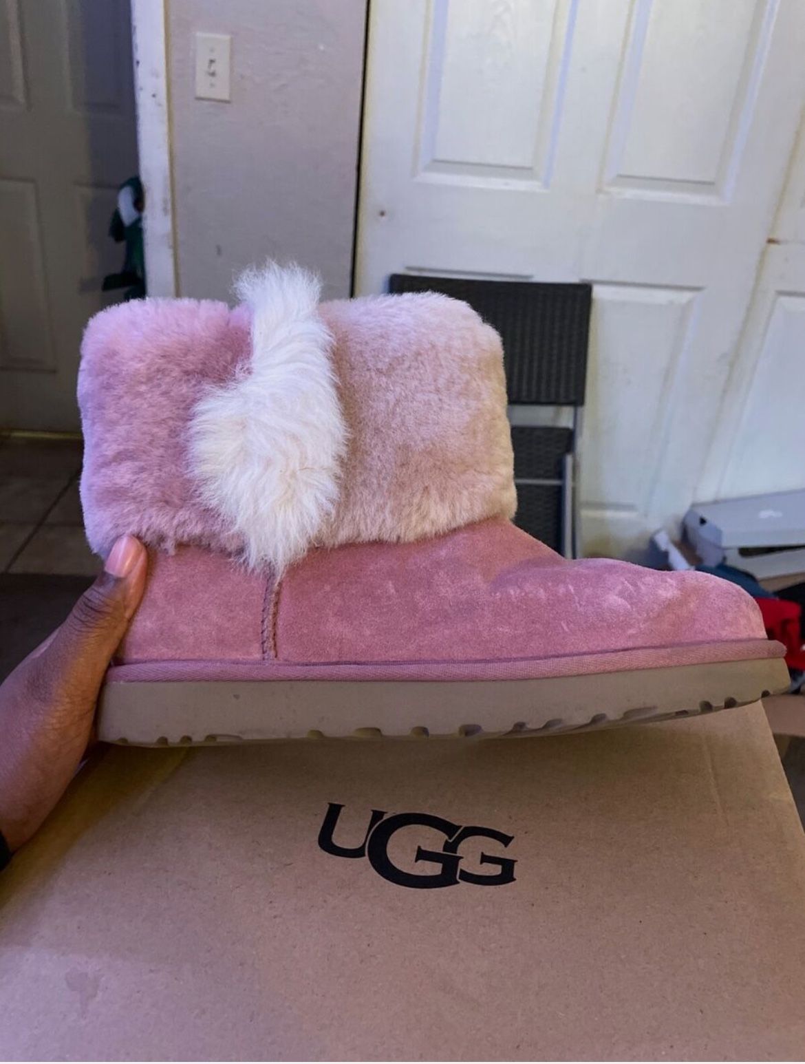 Cute Pink & white uggs