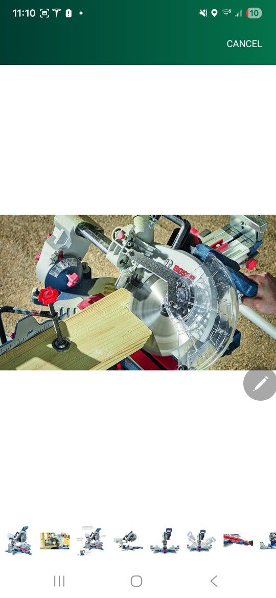Bosch 10inch Cordless Sliding Miter Saw Brand New