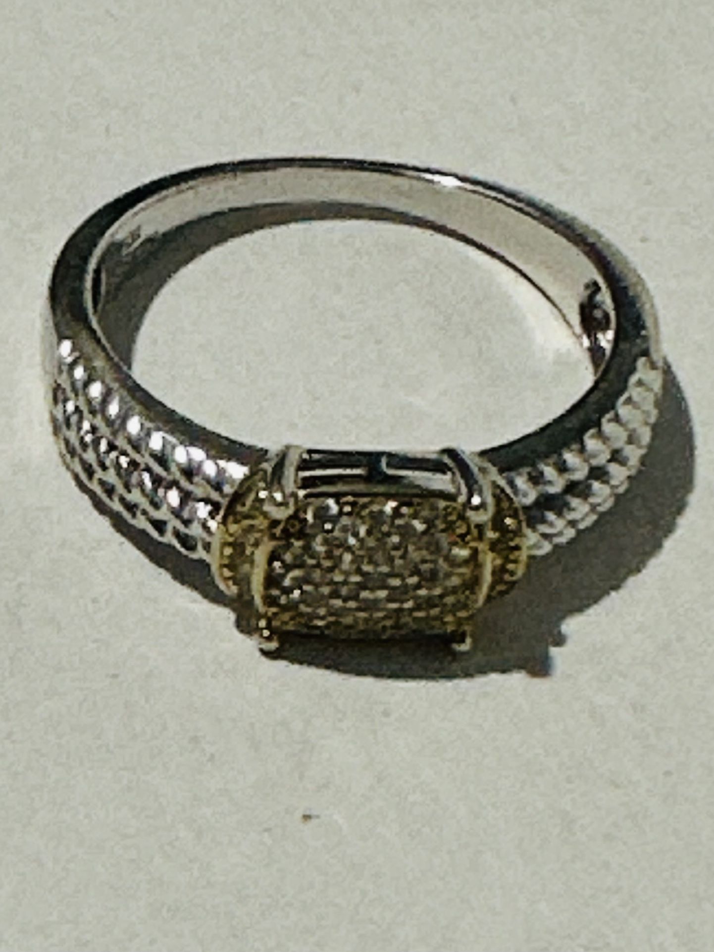 Vintage Art Deco 925 Sterling Silver Ring Size 8 Stone Untested
