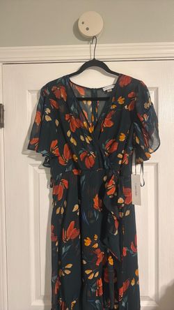 Size 12 Calvin Klein Floral Wrap Dress - tags on!