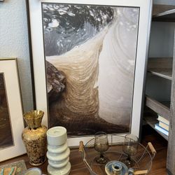 Large Beautiful Framed Abstract Coastal Photography Artwork by Nell Rude – 25.25” x 34.25”