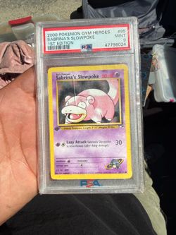 Pokemon graded slow poke card