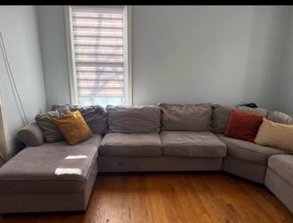 Grey sectional couch