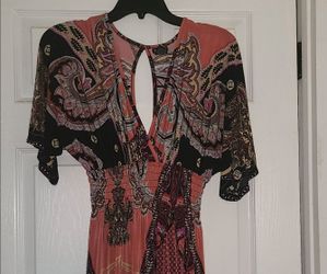 Relaxx Print Maxi Dress, Size 1X