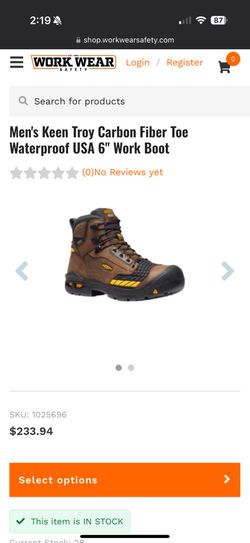 Keen Carbon Fiber toe Waterproof Work Boot