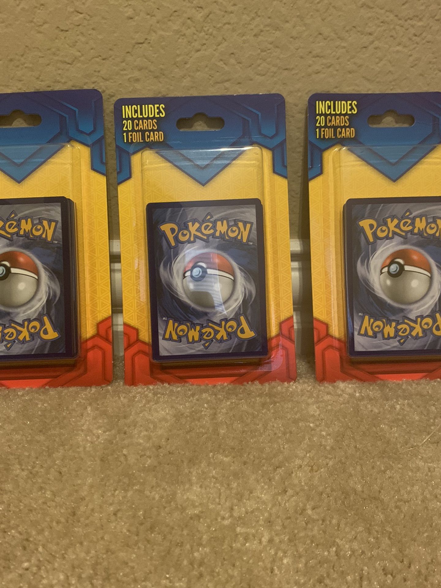 Pokémon 20 Cards + 1 Foil Pack (3 Packs)