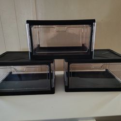 Storage Clear Bins With Magnetic Doors