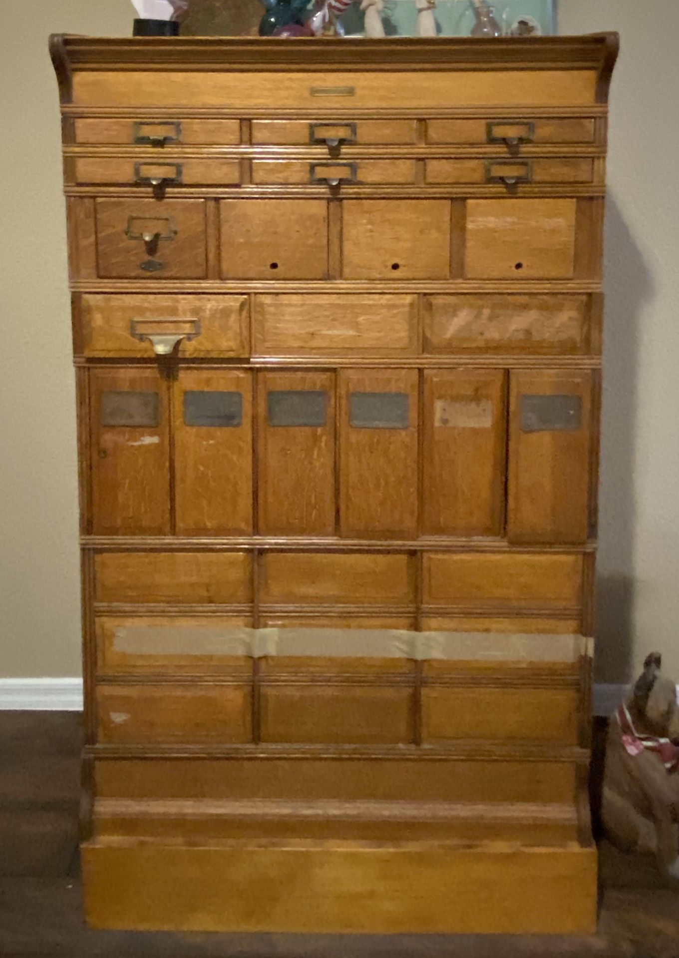 Rare Antique Yawman & Erbe Filing Cabinet