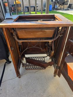 Antique Treadle Sewing Machine Cabinet