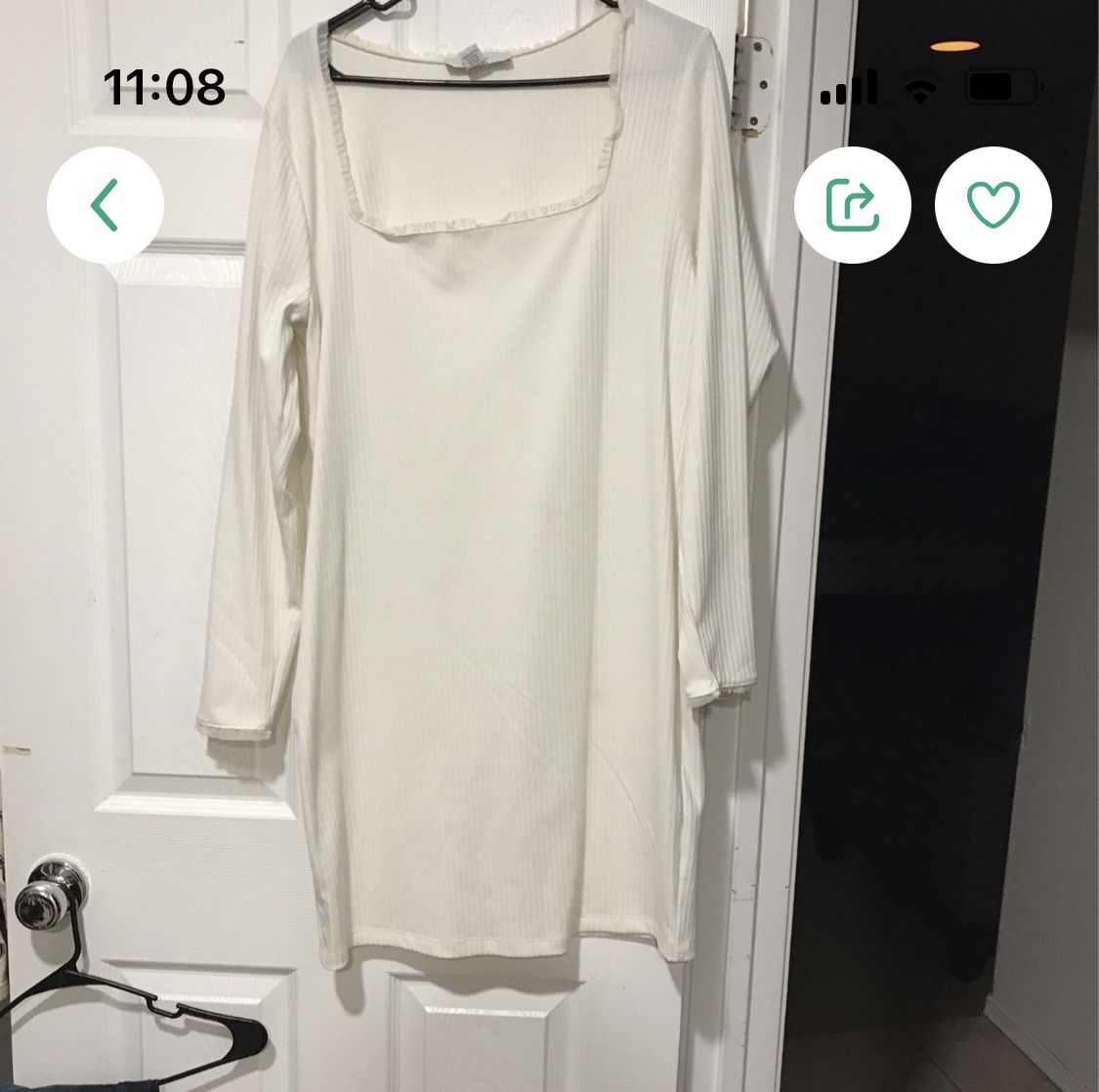 White Extra Large Dress 