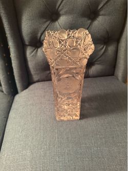 This item is an antique McKee Glass Company "Innovation" Line #410 Square Vase.