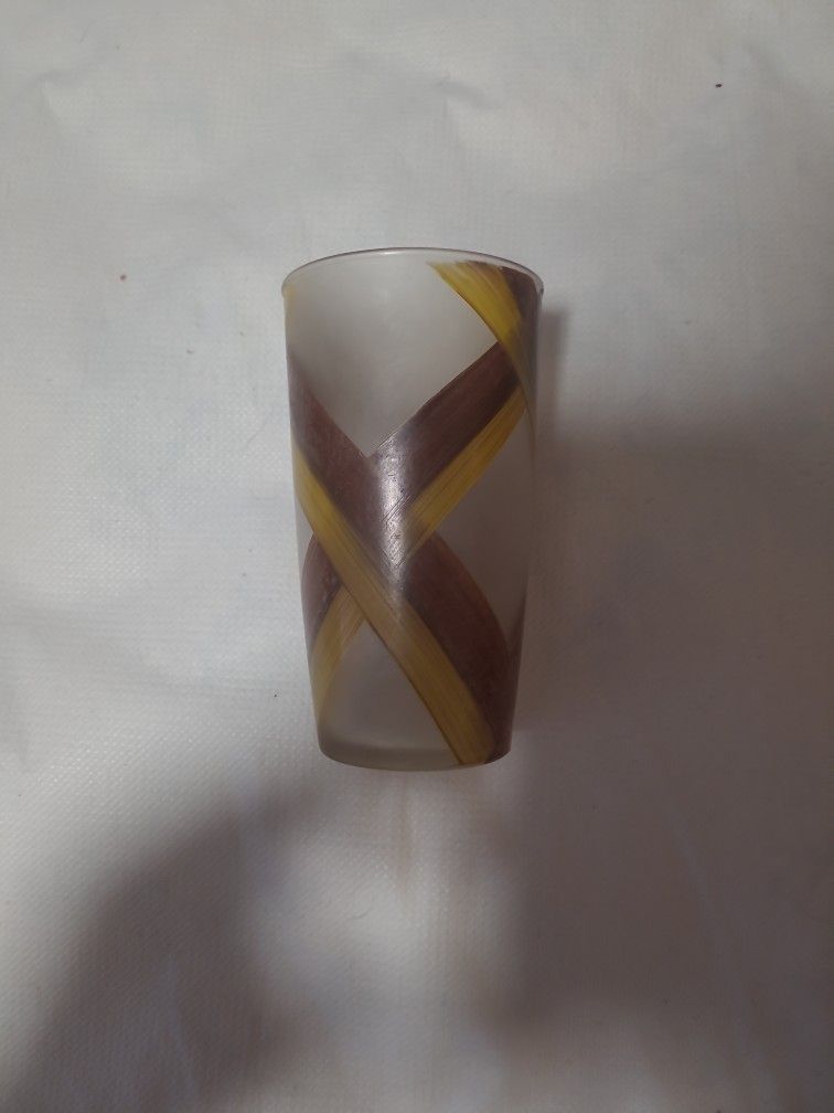 Brown/Yellow Frosted Glass Ware