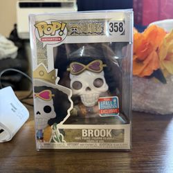 One Piece Brook Funko Pop With Protector